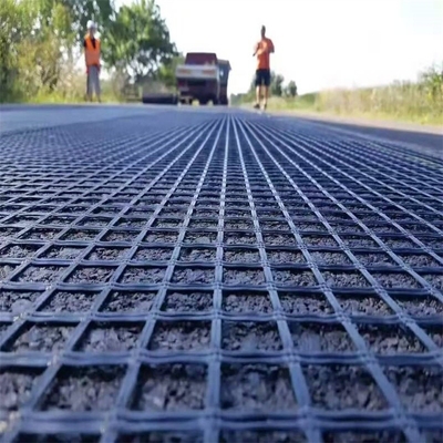 優れたUV耐性 道路建設用ガラス繊維のジオグリッド 1m-6m 幅12-50mm 格子サイズ