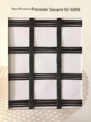 セメントの舗装のための黒い地上安定網のガラス繊維Geogrid
