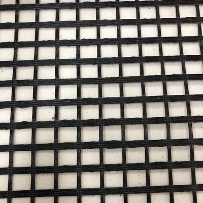 舗装の地面安定のための黒い網のガラス繊維Geogrid