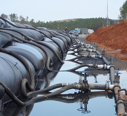 耐圧50kN PPジオテキスタイル脱水チューブ（パーム油スラッジろ過用）