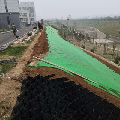 私道のHDPE ジオセルは格子ペーバーの土安定ジオセルの擁壁をひいた
