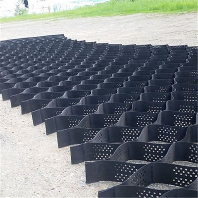 道路工事GeocellのためのプラスチックHDPE Geocellは格子Geocellをひいた